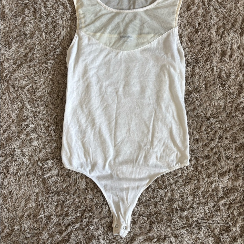 Express white mesh bodysuit